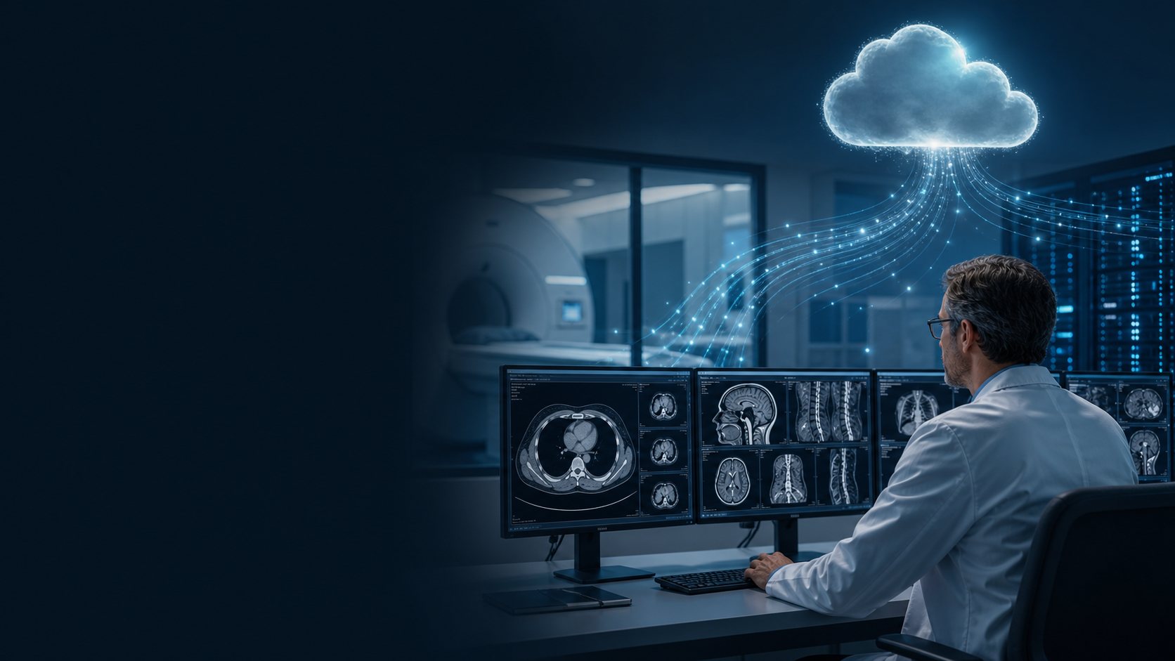 Illustrative connected medical imaging environment.